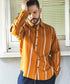 MR.OLIVE/LYOCELL LINEN BREND MULTI STRIPE / REGULAR COLLAR SHIRT ミスターオリーブ/リヨセルストライプ / レギュラーカラーシャツ